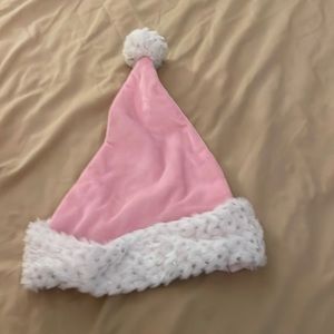NWT pink Santa hat with white fur